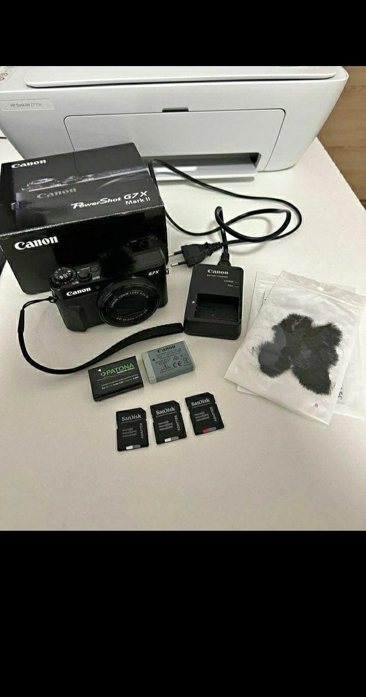 Canon PowerShot G7 X Mark II 20.1MP Compact Camera +Charger Cable+Extra Batterie - Image 1