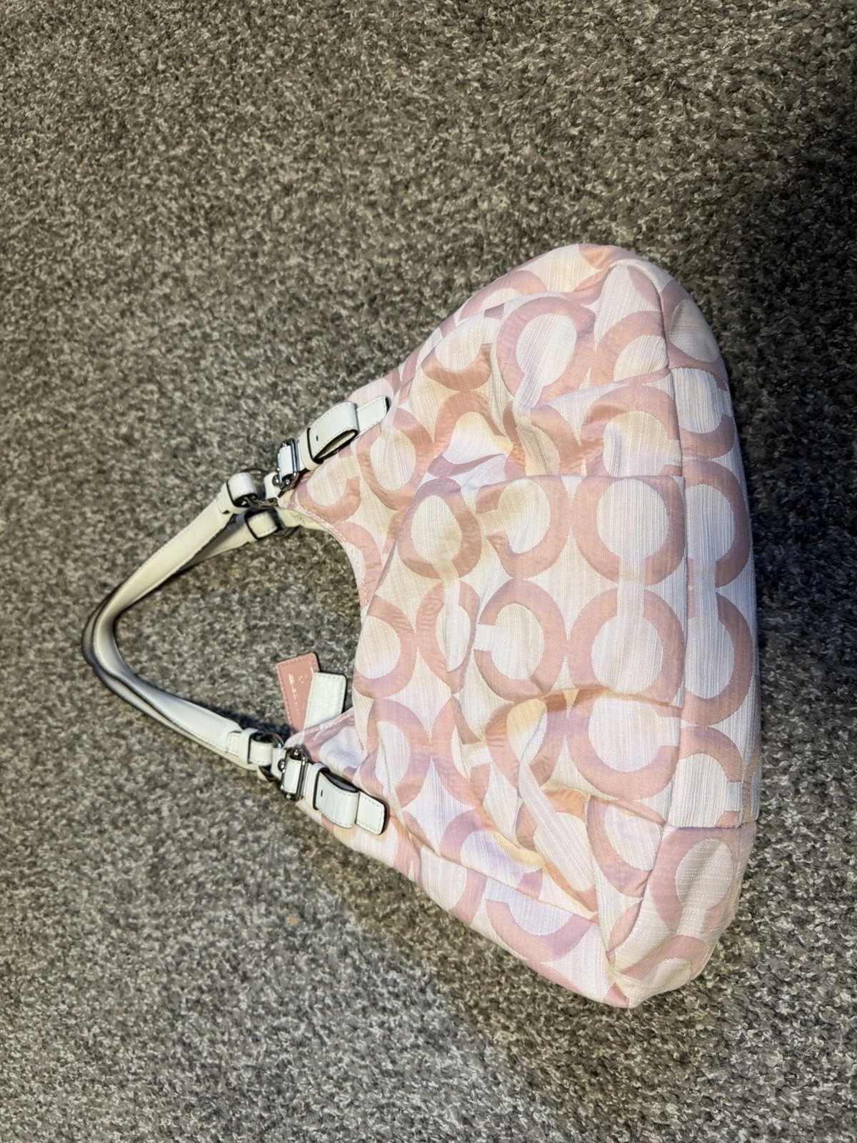Coach Madison OP Art Maggie Baby Pink Handbag. - Image 1
