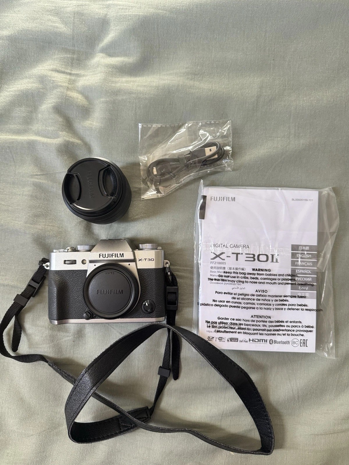 Fujifilm XT30 II Mirrorless Camera Silver with XC 15-45mm Lens and Accessories - Image 1