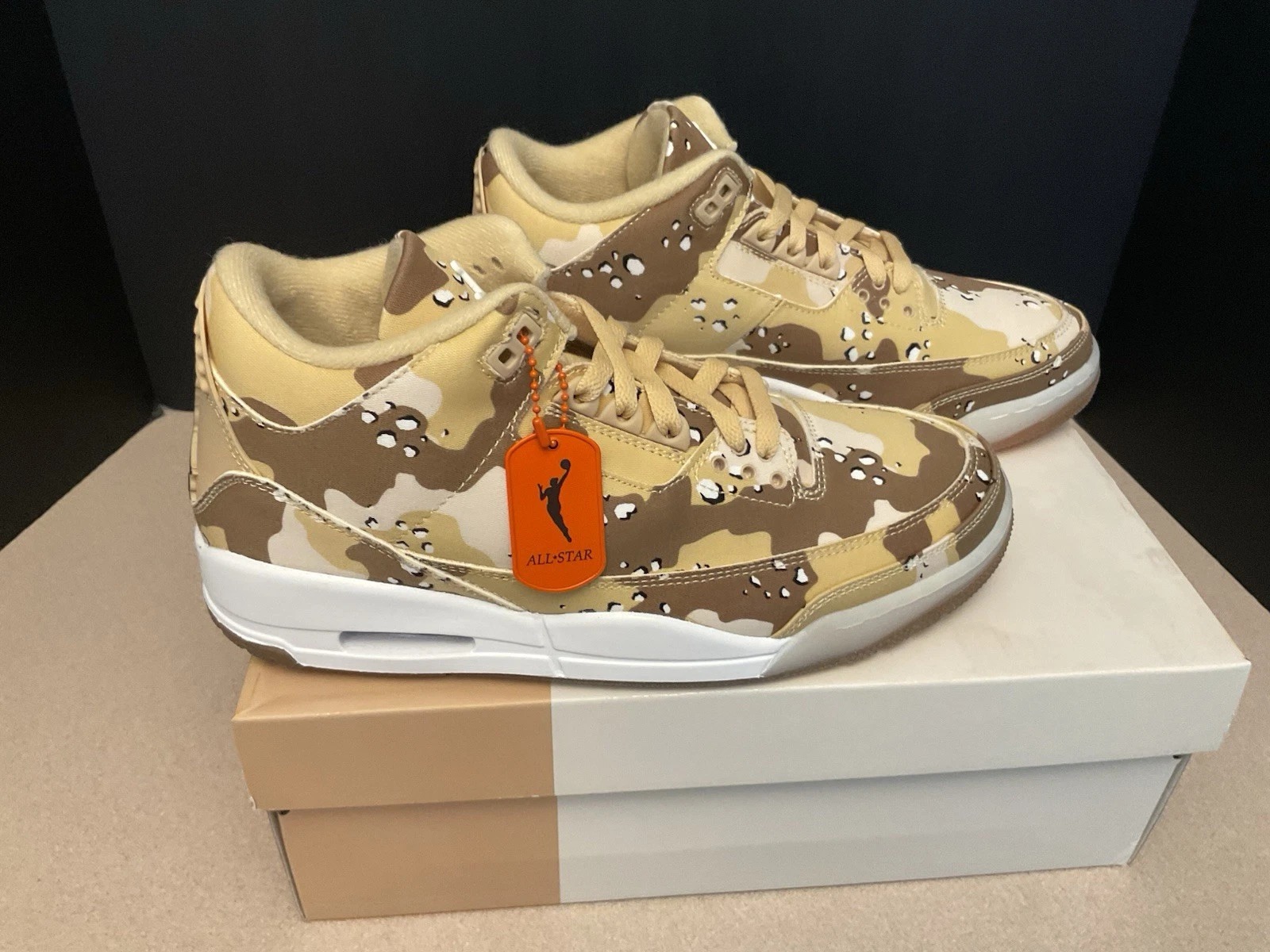 New! Womens Nike Air Jordan 3 Retro TEX WNBA Desert Camo Athletic Shoes. Size 10 - Image 1