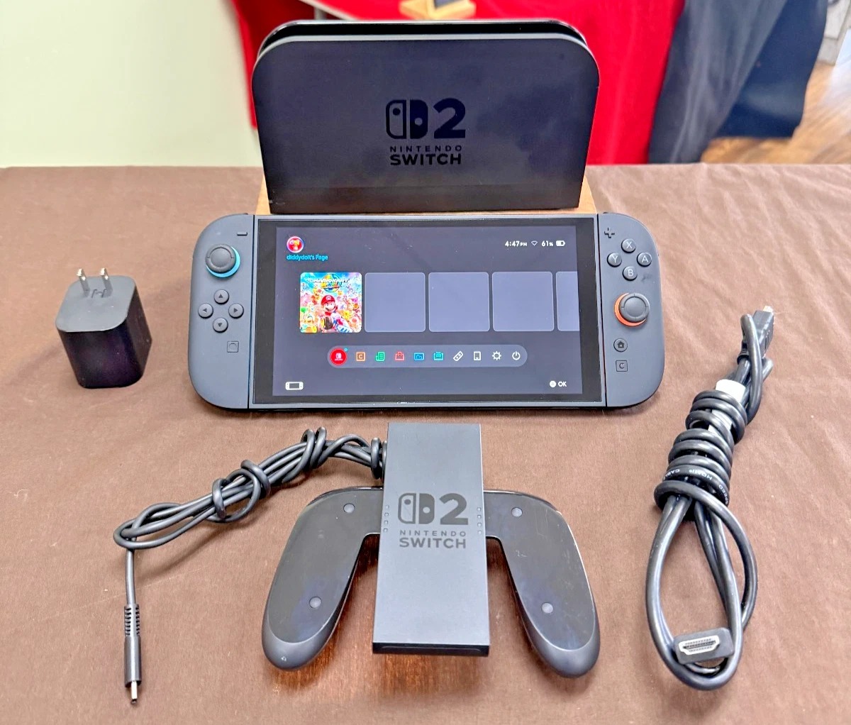 Nintendo Switch 2 Console with Charger Dock & Joy Grip in fabulous condition - Image 1