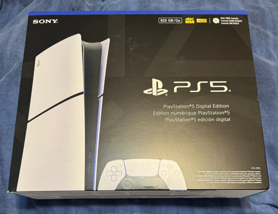 OPEN BOX Sony PlayStation 5 PS5 Slim Digital Edition 825GB White Tested - Image 1