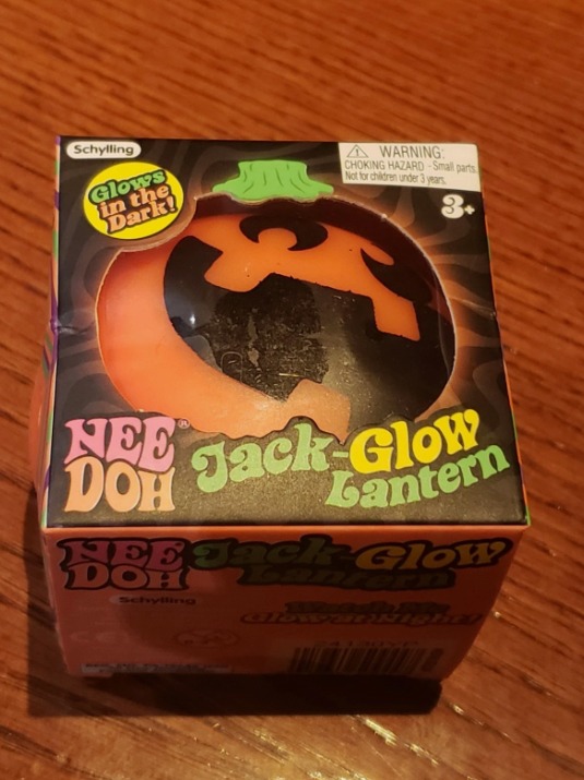 RARE Jack Glow Lantern NeeDoh Halloween Pumpkin- New- Schylling Nee Doh - Image 1