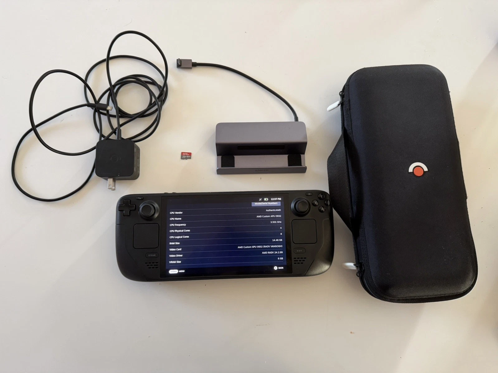 Valve Steam Deck OLED Handheld Console 1TB + Case + Charger + Dock - Image 1